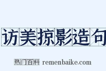 访美掠影造句是什么意思的图片